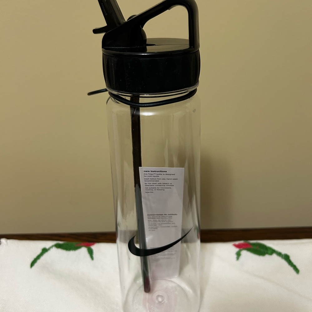 Nike Black and Clear 30oz plastic Water Bottle